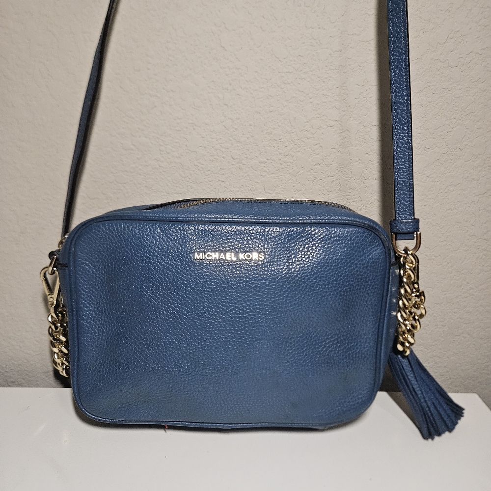 Michael Kors Leather Crossbody bag blue